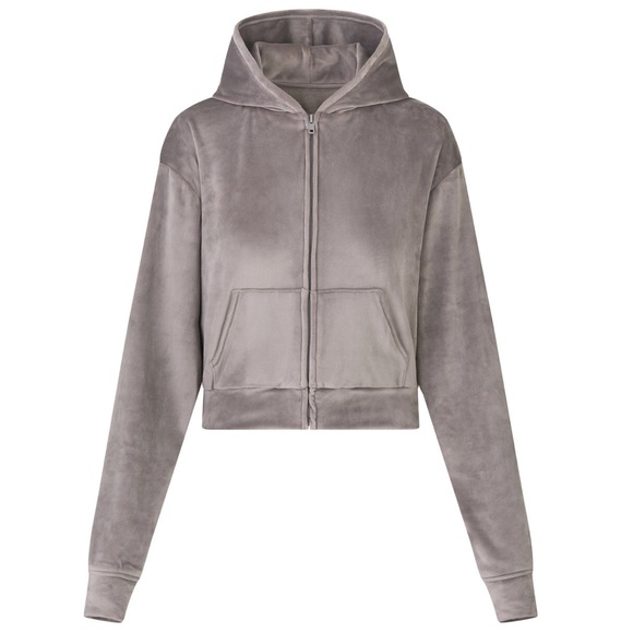 SKIMS Velour Hoodie in Smoke Large L NWT - Picture 6 of 15